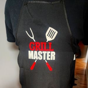 Grill master unisex black apron one size